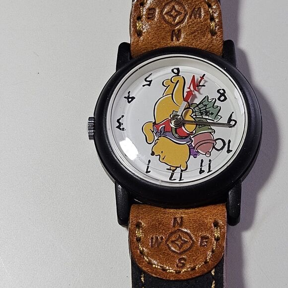 *Sale* Timex Disney Winnie the Pooh Unisex Watch Brown Leather Band main image 10